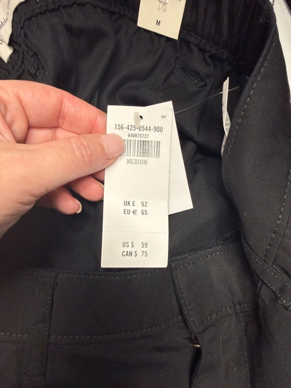 Abercrombie & Fitch NWT Women’s Black High Waist Joggers Tie Ankle Size Medium